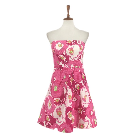 Lilly Pulitzer Bloom Dress in Cherry Begonia Print - Picture 2 of 8